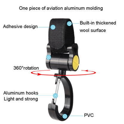 2pcs Universal Baby Stroller Hooks Accessories 360 Degree Sticky